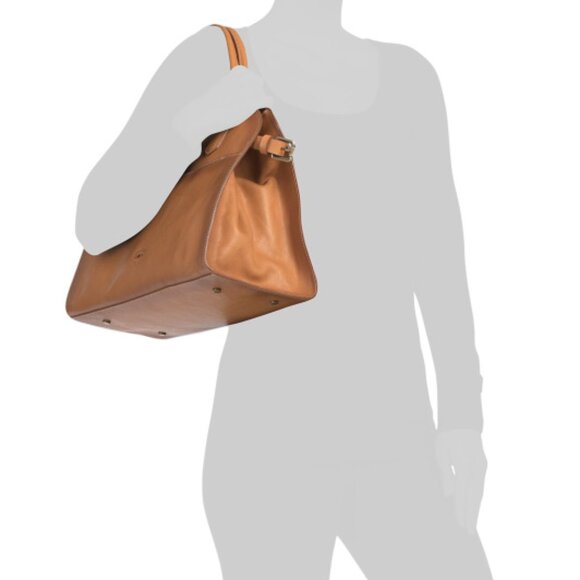 CAVALCANTI Made In Italy Leather Top Handle Belted Satchel - Picture 5 of 5